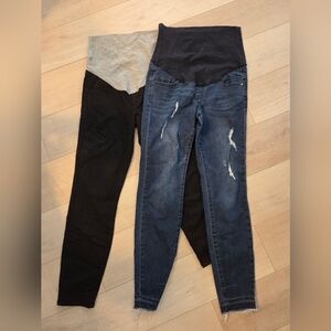 Thyme Maternity Black Women's Slim Fit Jeans